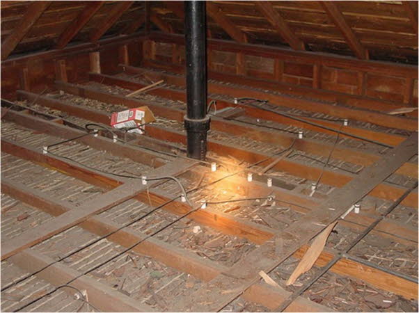 Knob & tube in an attic - (No insulation permitted)